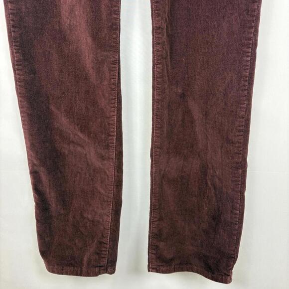 LEVI 724 High Rise Straight Maroon Corduroy Jean Size: 33 - Picture 4 of 7